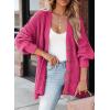 imageSHEWIN Womens Casual Long Sleeve Button Open Front Lightweight Cardigan Soft Cable Knit Sweater OutwearStrawberry Pink