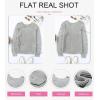 imageSHEWIN Womens Casual Long Sleeve Crewneck Crochet Sweater Lightweight Knit Pullover Sweaters TopsB Grey