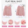 imageSHEWIN Womens Casual Long Sleeve Crewneck Crochet Sweater Lightweight Knit Pullover Sweaters TopsB Pink