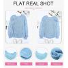 imageSHEWIN Womens Casual Long Sleeve Crewneck Crochet Sweater Lightweight Knit Pullover Sweaters TopsB Sky Blue