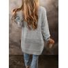 imageSHEWIN Womens Fashion Crochet Sweaters Casual Long Sleeve Cardigan Sweaters Open Front Fall Cardigans for Women Trendy L Light Grey Large