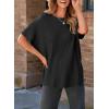 imageSHEWIN Womens Tops Casual Short Sleeve Sweater Loose Oversized Shirts Spring Tops for Women 2025B Black