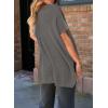 imageSHEWIN Womens Tops Casual Short Sleeve Sweater Loose Oversized Shirts Spring Tops for Women 2025B Medium Grey