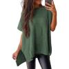 imageSHEWIN Womens Tops Casual Short Sleeve Sweater Loose Oversized Shirts Spring Tops for Women 2025B Mist Green