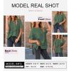 imageSHEWIN Womens Tops Casual Short Sleeve Sweater Loose Oversized Shirts Spring Tops for Women 2025B Mist Green