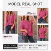imageSHEWIN Womens Tops Casual Short Sleeve Sweater Loose Oversized Shirts Spring Tops for Women 2025B Rose