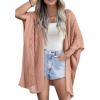 imageSHEWIN Cardigan Sweaters for Women 34 Sleeve Open Front Cover Up Crochet Lightweight Summer Cardigans SweaterB Light Pink
