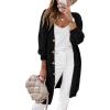 imageSHEWIN Cardigan Sweaters for Women Casual Lightweight Long Sleeve Open Front Crochet Cardigans SweaterB Black