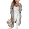 imageSHEWIN Cardigan Sweaters for Women Casual Lightweight Long Sleeve Open Front Crochet Cardigans SweaterB Gray