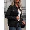 imageSHEWIN Jackets for Women Fall Fashion 2024 Casual Zip Up Shacket Jacket Lightweight Long Sleeve Shirts TopsBlack