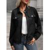 imageSHEWIN Jackets for Women Fall Fashion 2024 Casual Zip Up Shacket Jacket Lightweight Long Sleeve Shirts TopsBlack