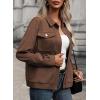 imageSHEWIN Jackets for Women Fall Fashion 2024 Casual Zip Up Shacket Jacket Lightweight Long Sleeve Shirts TopsBrown