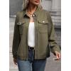 imageSHEWIN Jackets for Women Fall Fashion 2024 Casual Zip Up Shacket Jacket Lightweight Long Sleeve Shirts TopsGreen