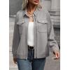 imageSHEWIN Jackets for Women Fall Fashion 2024 Casual Zip Up Shacket Jacket Lightweight Long Sleeve Shirts TopsGrey