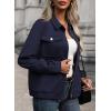 imageSHEWIN Jackets for Women Fall Fashion 2024 Casual Zip Up Shacket Jacket Lightweight Long Sleeve Shirts TopsNavy Blue