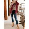 imageSHEWIN Puffer Vest Causal Sleeveless Quilted Jackets Zip Up Outerwear Vests Womens Fall Fashion 2024Red Dahlia Run Big  Order One Size Down