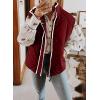 imageSHEWIN Puffer Vest Causal Sleeveless Quilted Jackets Zip Up Outerwear Vests Womens Fall Fashion 2024Red Dahlia Run Big  Order One Size Down