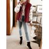 imageSHEWIN Puffer Vest Causal Sleeveless Quilted Jackets Zip Up Outerwear Vests Womens Fall Fashion 2024Red Dahlia Run Big  Order One Size Down