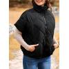 imageSHEWIN Quilted Jackets For Women 2024 Casual Lightweight Short Sleeve Zip Up Warm VestsBlack