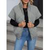imageSHEWIN Quilted Jackets For Women 2024 Casual Lightweight Short Sleeve Zip Up Warm VestsGray