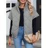 imageSHEWIN Quilted Jackets For Women 2024 Casual Lightweight Short Sleeve Zip Up Warm VestsGray