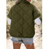 imageSHEWIN Quilted Jackets For Women 2024 Casual Lightweight Short Sleeve Zip Up Warm VestsGreen