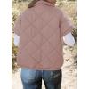 imageSHEWIN Quilted Jackets For Women 2024 Casual Lightweight Short Sleeve Zip Up Warm VestsPink