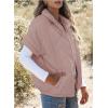 imageSHEWIN Quilted Jackets For Women 2024 Casual Lightweight Short Sleeve Zip Up Warm VestsPink