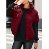 imageSHEWIN Quilted Jackets For Women 2024 Casual Lightweight Short Sleeve Zip Up Warm VestsRed