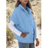 imageSHEWIN Quilted Jackets For Women 2024 Casual Lightweight Short Sleeve Zip Up Warm VestsSky Blue