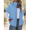 imageSHEWIN Quilted Jackets For Women 2024 Casual Lightweight Short Sleeve Zip Up Warm VestsSky Blue