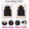 imageSHEWIN Women Puffer Vest Casual Stand Collar Sleeveless Puffer Jacket Warm Winter Reversible Zip Up Outerwear with PocketsBlack