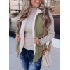 imageSHEWIN Women Puffer Vest Casual Stand Collar Sleeveless Puffer Jacket Warm Winter Reversible Zip Up Outerwear with PocketsLight Green
