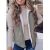 imageSHEWIN Women Puffer Vest Casual Stand Collar Sleeveless Puffer Jacket Warm Winter Reversible Zip Up Outerwear with PocketsLight Grey