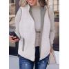 imageSHEWIN Women Puffer Vest Casual Stand Collar Sleeveless Puffer Jacket Warm Winter Reversible Zip Up Outerwear with PocketsLight Grey