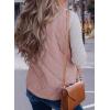 imageSHEWIN Women Puffer Vest Casual Stand Collar Sleeveless Puffer Jacket Warm Winter Reversible Zip Up Outerwear with PocketsPink