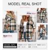 imageSHEWIN Womens Long Sleeve Button Down Plaid Shirts Flannel Hooded Shacket Jacket Hoodie CoatsA Yelllow