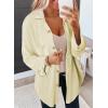 imageSHEWIN Womens Shacket Casual Long Sleeve Button Down Shirts Loose Boyfriend Shirt Jackets TopsB Beige