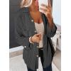 imageSHEWIN Womens Shacket Casual Long Sleeve Button Down Shirts Loose Boyfriend Shirt Jackets TopsB Black