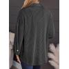 imageSHEWIN Womens Shacket Casual Long Sleeve Button Down Shirts Loose Boyfriend Shirt Jackets TopsB Black