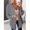 imageSHEWIN Womens Shacket Casual Long Sleeve Button Down Shirts Loose Boyfriend Shirt Jackets TopsB Grey