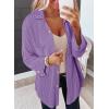imageSHEWIN Womens Shacket Casual Long Sleeve Button Down Shirts Loose Boyfriend Shirt Jackets TopsD Purple