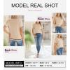imageSHEWIN Womens Tops Trendy Casual Short Sleeve Shirts Crewneck Lightweight Knit Sweater TopB Apricot