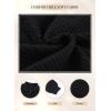 imageSHEWIN Womens Waffle Knit Button Down Shirts Casual Long Sleeve Shacket Jacket Boyfriend Tops Blouses Loose FitA Black