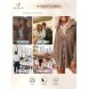 imageSHEWIN Womens Waffle Knit Button Down Shirts Casual Long Sleeve Shacket Jacket Boyfriend Tops Blouses Loose FitA Coffee