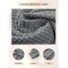 imageSHEWIN Womens Waffle Knit Button Down Shirts Casual Long Sleeve Shacket Jacket Boyfriend Tops Blouses Loose FitB Gray