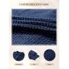 imageSHEWIN Womens Waffle Knit Button Down Shirts Casual Long Sleeve Shacket Jacket Boyfriend Tops Blouses Loose FitB Navy Blue