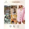 imageSHEWIN Womens Waffle Knit Button Down Shirts Casual Long Sleeve Shacket Jacket Boyfriend Tops Blouses Loose FitB Pink