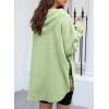 imageSHEWIN Womens Waffle Knit Plaid Shacket Boyfriend Button Down Shirt Hooded Jacket Loose Long Sleeve TopsC Deep Green