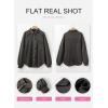 imageSHEWIN Womens Waffle Knit Shacket Fall Fashion Button Down Shirt Jacket Loose Fit Long Sleeve TopsCarbon Grey